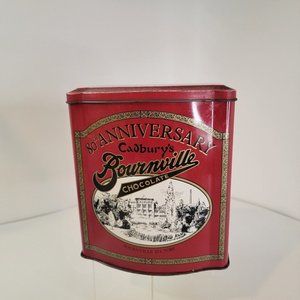 Cadbury Bournville Cocoa 80th anniversary collectible tin  red chocolate